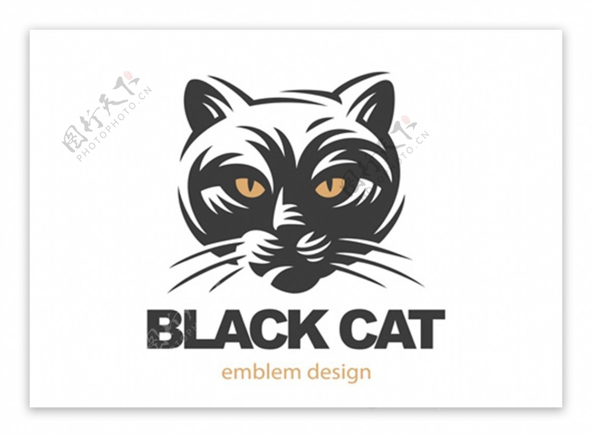 黑猫主题标志图片