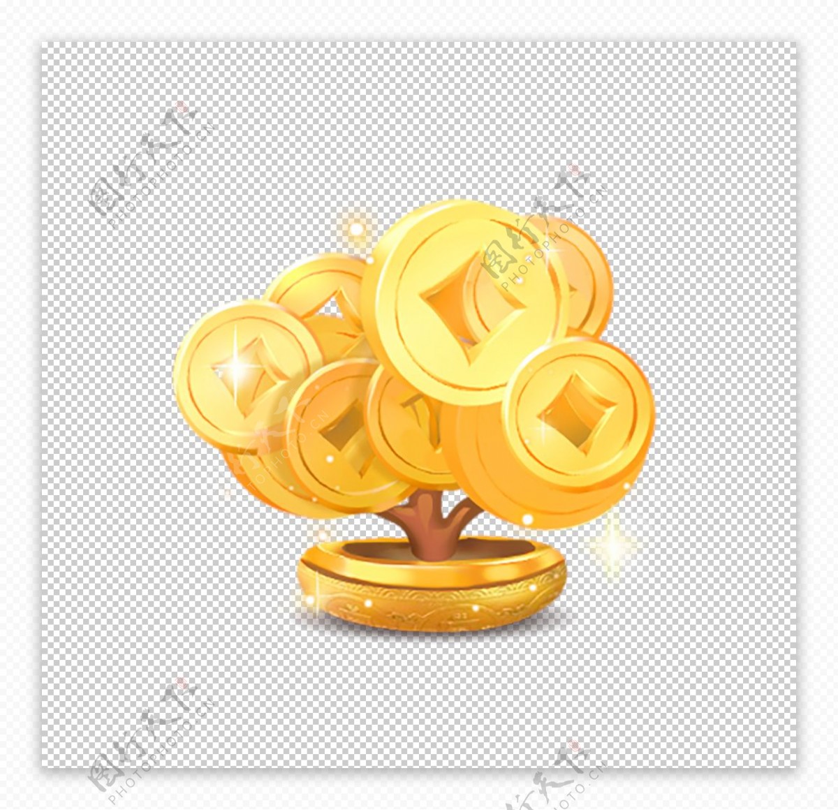 硬币上的摇钱树图片素材-正版创意图片500584185-摄图网