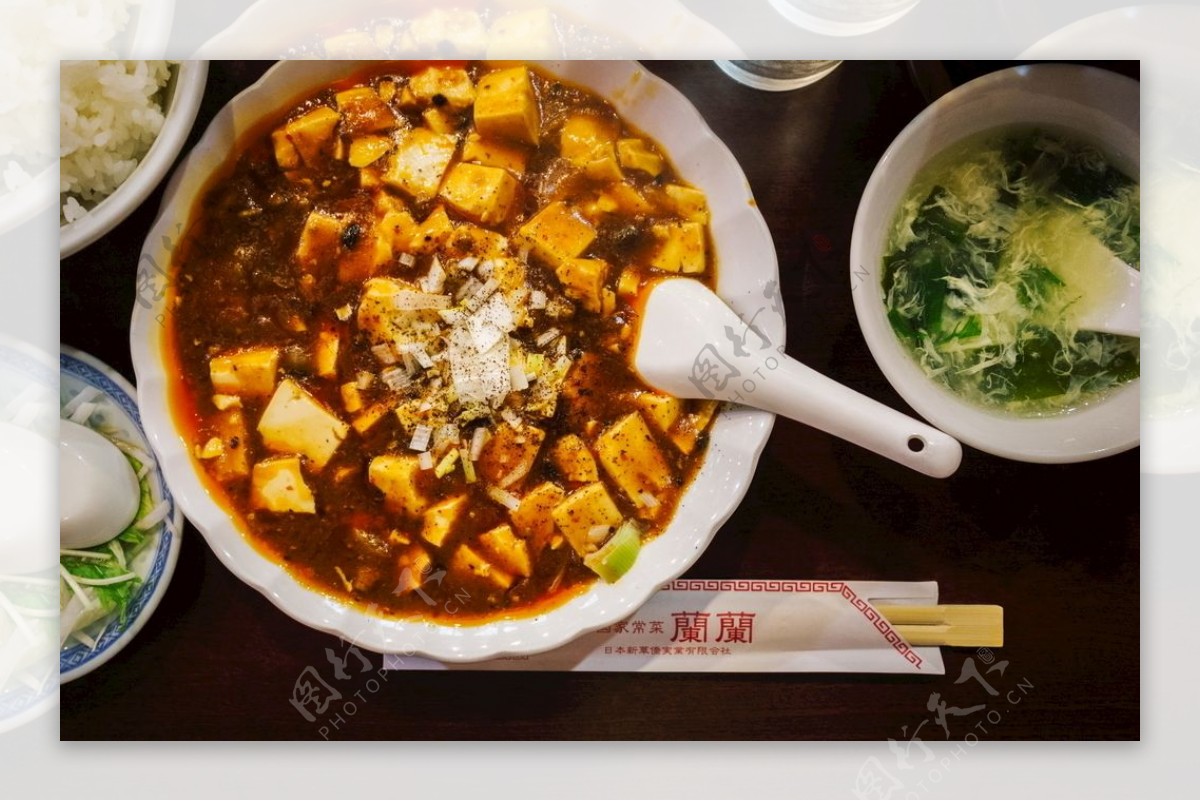 麻婆豆腐洋葱豆腐中国菜图片
