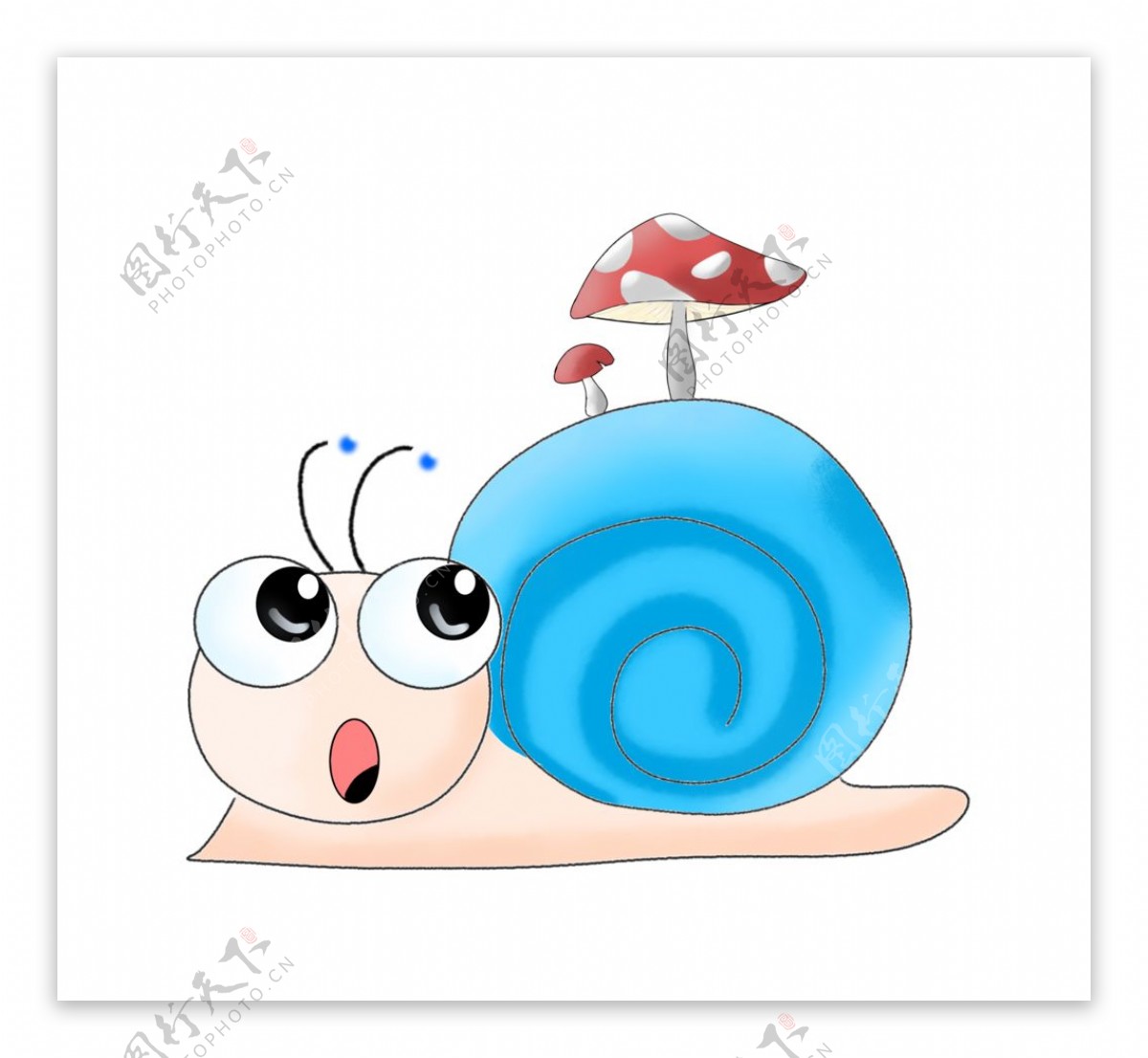 蜗牛插画图片
