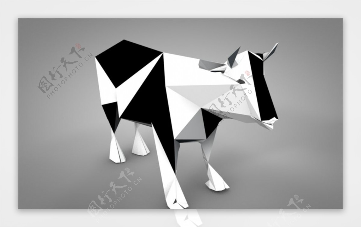 C4D模型奶牛图片