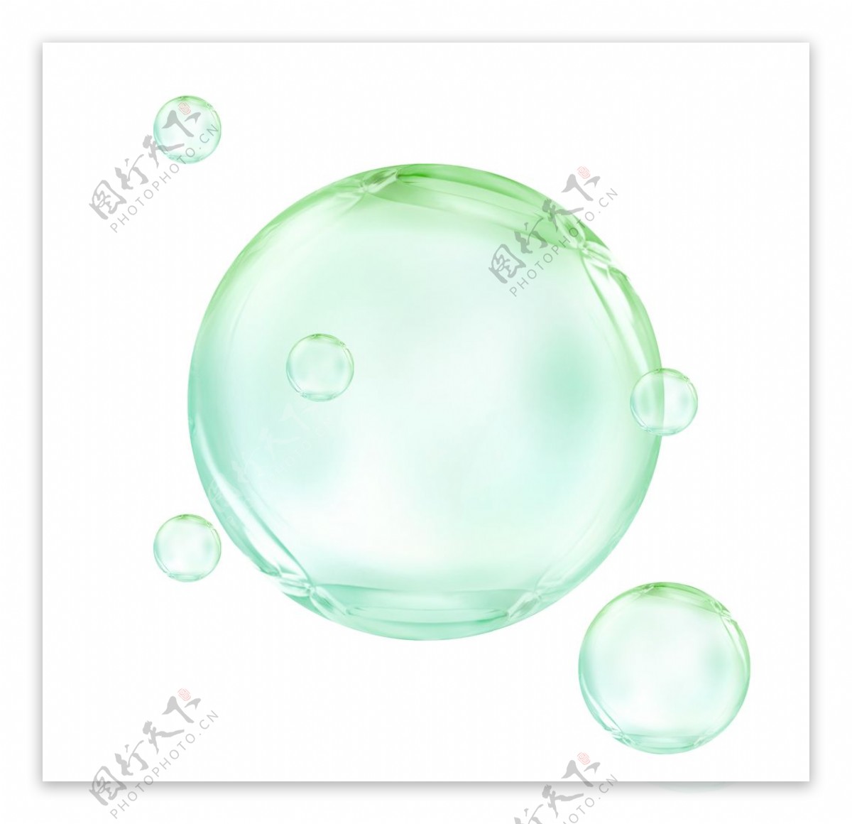 绿色泡泡元素图片