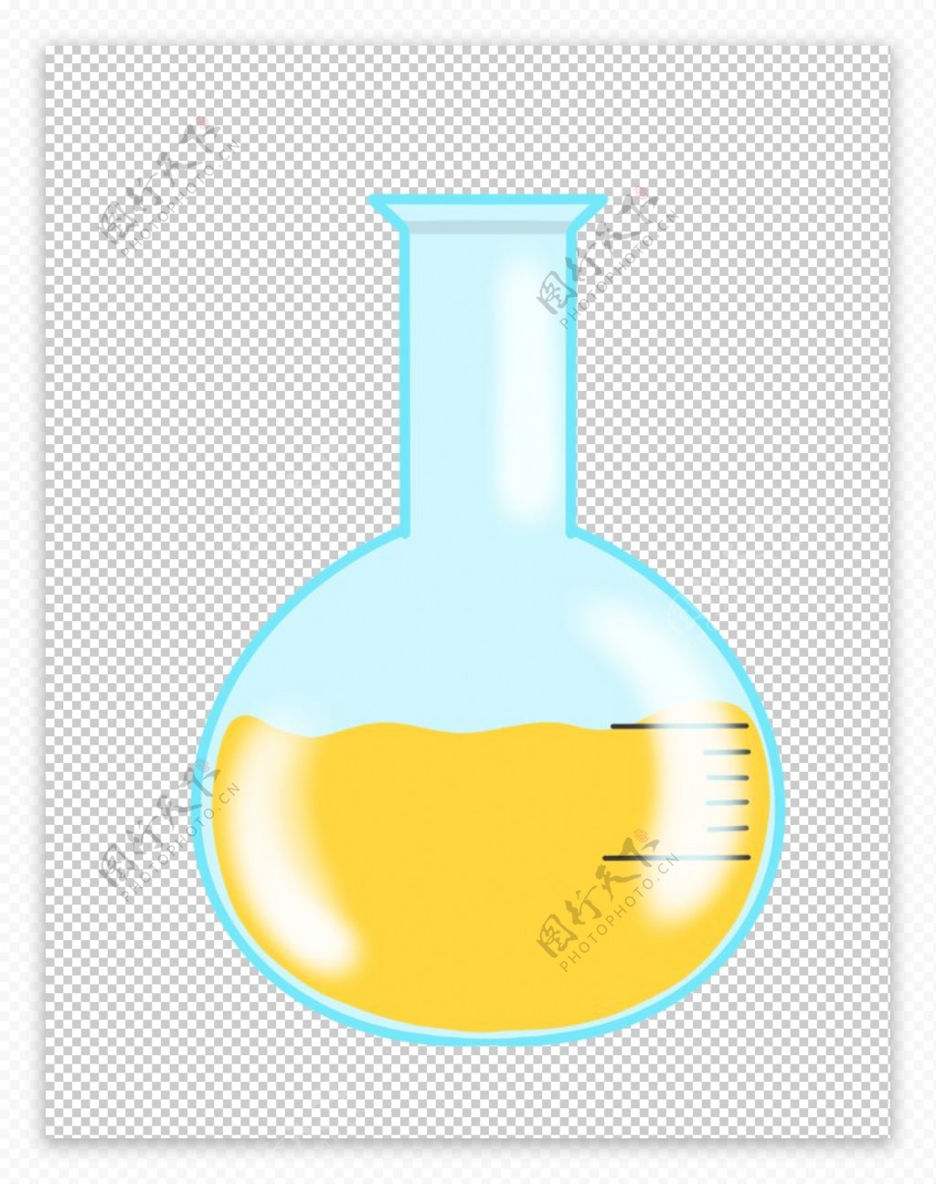 圆底烧瓶化学实验器材PNG图片