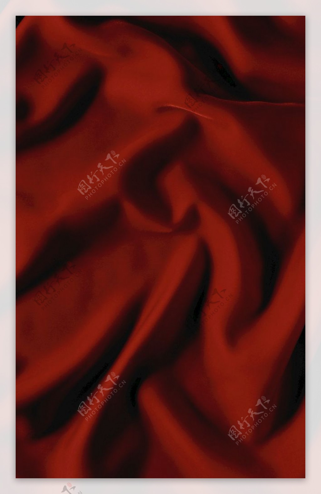 红色丝绸布纹纹理缎子图片