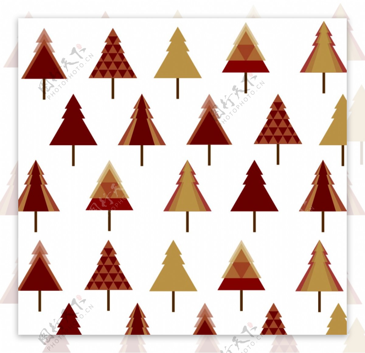 松树圣诞树三角形图片