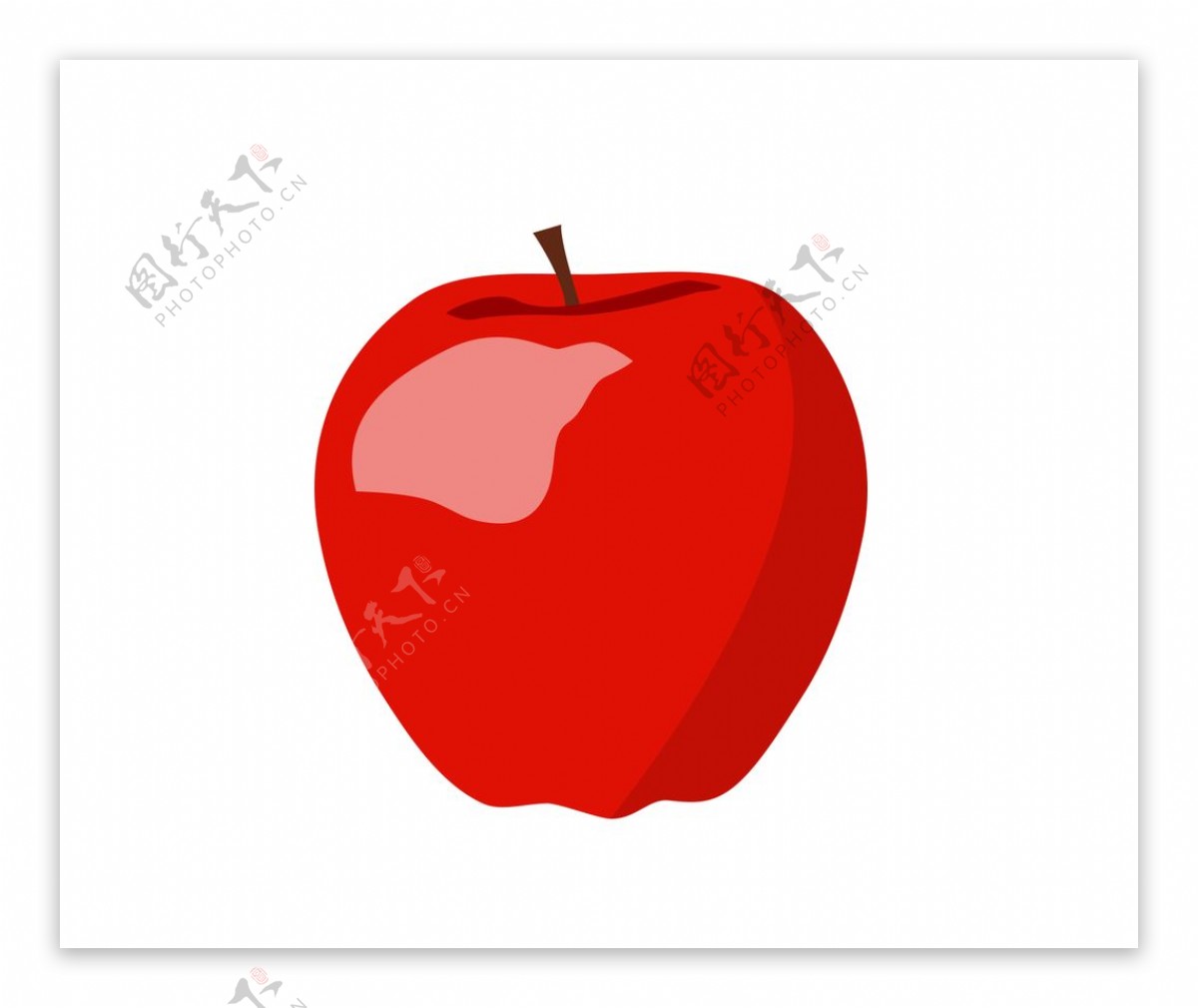 红色手绘卡通苹果装饰图片